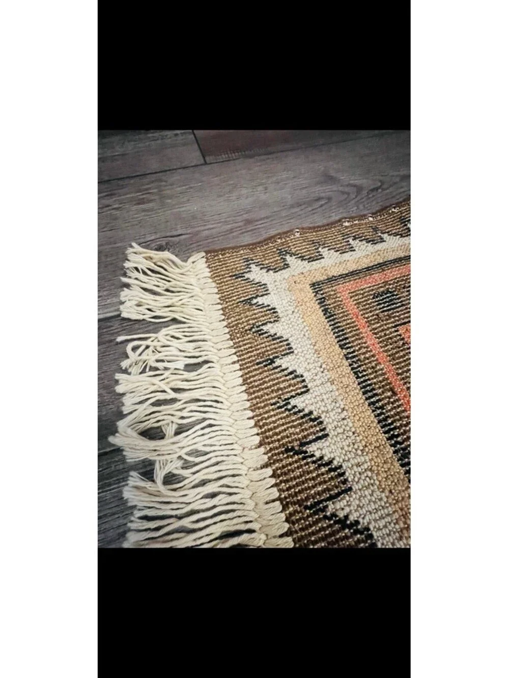 Vintage Native American Navajo Area Rug 57” By 28.5”